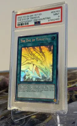 Yugioh The Eye of Timaeus Ghost Rare GFP2-EN172 1st Edition PSA 9 - Image 1