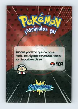 Hitmonchan 107 Non Holo Peru Pokemon Card NM - Image 2