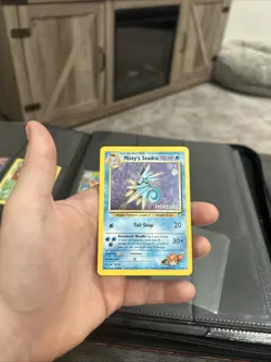 Pokemon TCG Misty's Seadra Prerelease Holo Card 9/132 Promo WOTC LP Swirl! - Image 1