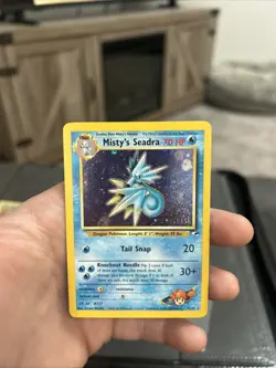 Pokemon TCG Misty's Seadra Prerelease Holo Card 9/132 Promo WOTC LP Swirl! - Image 2