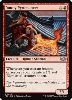 Young Pyromancer - Light Play MTG Commander: Tarkir: Dragonstorm - Image 1