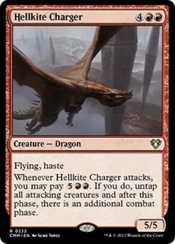 MTG English Hellkite Charger NM Foil Commander Masters - Image 1