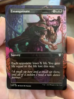 1x BORDERLESS EXSANGUINATE - Commander - MTG - Magic the Gathering - Image 1