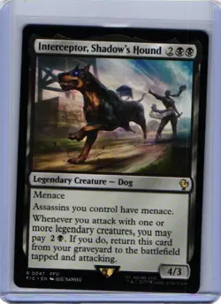 NM Interceptor, Shadow's Hound, MTG, Final Fantasy Commander, Magic, 47 - Image 1