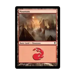 WOTC MtG Zendikar Mountain #243 (C) (Foil) EX - Image 1