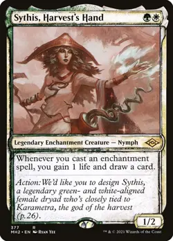 FOIL Sythis, Harvest's Hand Modern Horizons 2 Magic MTG Legendary Enchantment Cr - Image 1