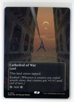 MtG EoS Cathedral of War #51 Borderless FOIL - Image 1