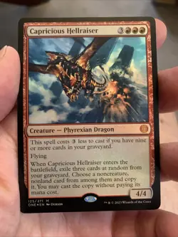 FOIL Capricious Hellraiser - ONE - NM - Magic: The Gathering - MTG - Image 1