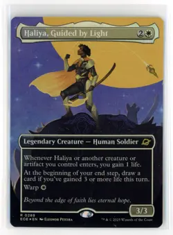 MtG EoE Haliya, Guided by Light #289 Borderless FOIL - Image 1