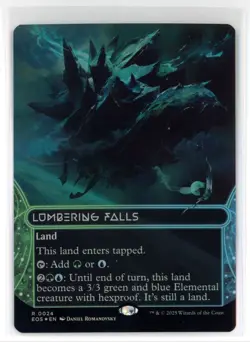 MtG EoS Lumbering Falls #24 Borderless FOIL - Image 1