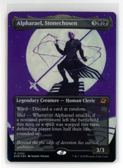 MtG EoE Alpharael, Stonechosen #292 Borderless FOIL - Image 1