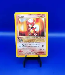 Magby 23/111 1st Edition Non Holo Rare Neo Genesis Pokemon Card WOTC TCG 2000 - Image 1