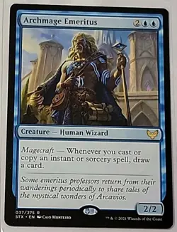 Magic The Gathering Strixhaven School of Mages Archmage Emeritus Card 037/275 - Image 1
