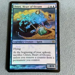 MTG-Chisei, Heart of Oceans-Betrayers of Kamigawa-FOIL NEAR MINTCond- MAGIC CARD - Image 1