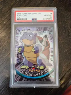 1999 TOPPS POKEMON TV BLASTOISE #9 FOIL CARD PSA 10 GEM MINT - Image 1