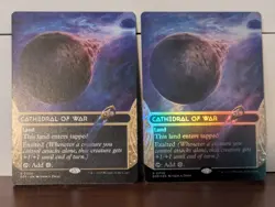 x2 Cathedral Of War (Borderless 0006) EOE 1 Foil And 1 Regular MTG - Image 1
