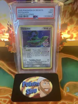 2005 Pokemon EX Deoxys Rayquaza 22 Gym Challenge World’s Qualifier - PSA 9 - Image 1