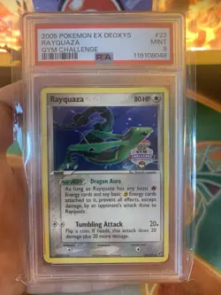 2005 Pokemon EX Deoxys Rayquaza 22 Gym Challenge World’s Qualifier - PSA 9 - Image 2