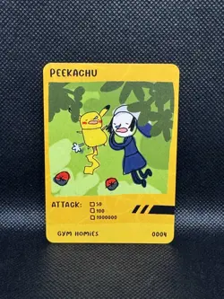 Pokenots Peekachu 0004, Gym Homies; Dysfunctional Passholder Parody Pokemon - Image 1
