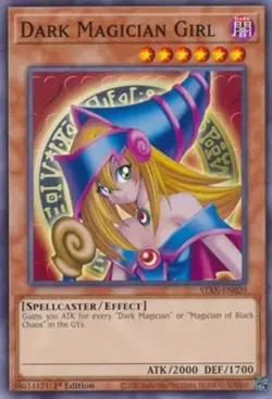 Dark Magician Girl - STAX-EN020 - 1st Edition Near Mint - Common Yugioh Card TCG - Image 1