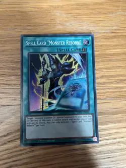 INFO-EN099 Spell Card ''Monster Reborn'' Super Rare 1st Edition YuGiOh Card - Image 1