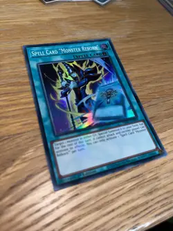 INFO-EN099 Spell Card ''Monster Reborn'' Super Rare 1st Edition YuGiOh Card - Image 2