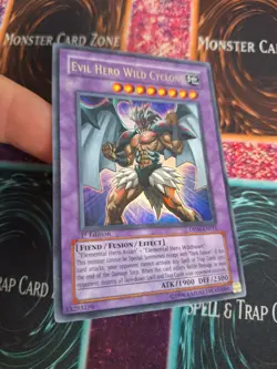 Yugioh Evil Hero Wild Cyclone DP06-EN011 Ultra Rare 1st Edition Near Mint - Image 2
