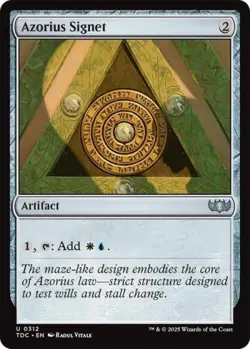 Azorius Signet - Light Play MTG Commander: Tarkir: Dragonstorm - Image 1
