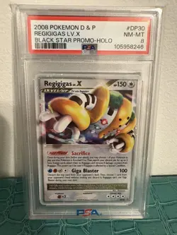 PSA 8 Regigigas LV. X Black Star Promo Pokemon TCG Diamond and Pearl Graded Card - Image 1