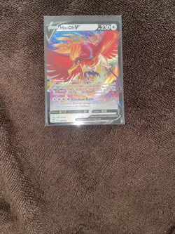 Pokemon TCG Ho-Oh v Silver Tempest Ultra Rare Holo Card 140/195 NM/M Condition - Image 1