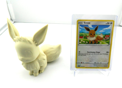 Eevee 2025 McDonald Happy Meal Pokemon Dragon Discovery Card 13/15 with Figure - Image 1