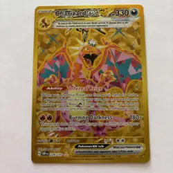 Charizard EX Tera Golden Card 228/197 2023 Obsidian Flames Hyper Rare NM - Image 1