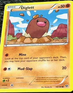 2014 Pokemon XY Diglett Card Set 58/146 NM - Image 2