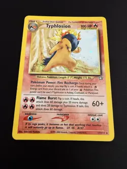 Pokemon Neo Genesis 2000 Typhlosion Holo Rare Card TCG 17/111 - Image 1