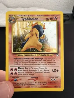 Pokemon Neo Genesis 2000 Typhlosion Holo Rare Card TCG 17/111 - Image 2