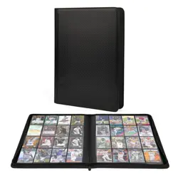 Premium 1000+ Pockets Trading Card Binder, 16-Pocket Ringless Side-Loading Al... - Image 1