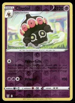 2021 Battle Styles Set Pokemon Card 058 Claydol Reverse Foil NM - Image 1
