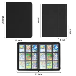 Card Binder 9 Pocket with Zipper, 648 Pockets Trading Card Holder Book, Premi... - Image 2
