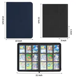 Card Binder 9 Pocket with Zipper, 648 Pockets Trading Card Holder Book, Premi... - Image 2