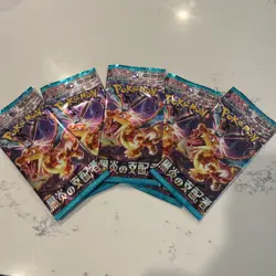 **5 PACK** Pokemon Card Ruler of the Black Flame Pack SV3 Japanese Sealed - Image 1