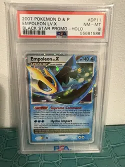 PSA 8 Empoleon LV. X Black Star Promo Pokemon TCG Diamond and Pearl Graded Card - Image 1