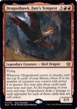 Dragonhawk, Fate's Tempest Bloomburrow - Magic MTG NM - Image 1