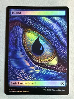 MTG / Island / TDM / #0288 / FOIL (Full Art) / Basic Land / NM - Image 1