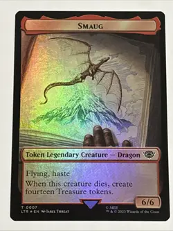 MTG Lord of the Rings Smaug/Food Token Foil 0007/0011 NM - Image 1