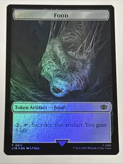 MTG Lord of the Rings Smaug/Food Token Foil 0007/0011 NM - Image 2