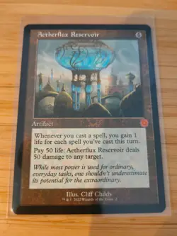 MTG Aetherflux Reservoir (Retro Frame) The Brothers War M/NM Free UK P&P - Image 1
