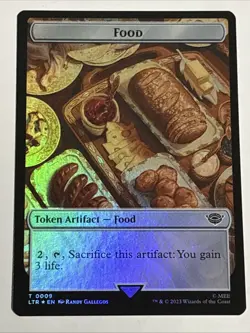 MTG Lord of the Rings Smaug/Food Token Foil 0007/0009 NM - Image 2