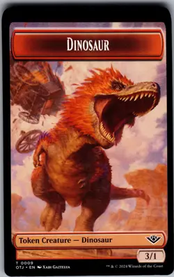 Dinosaur Token - 9 - OTJ - NM - MTG Magic the Gathering - Image 1