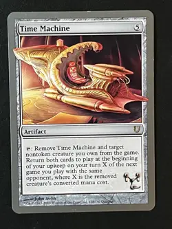 Time Machine + Old Fogey MTG Unhinged LP 128/140 + 106/140 Magic The Gathering - Image 2