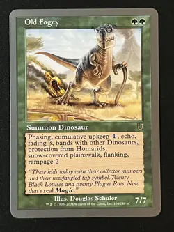 Time Machine + Old Fogey MTG Unhinged LP 128/140 + 106/140 Magic The Gathering - Image 4